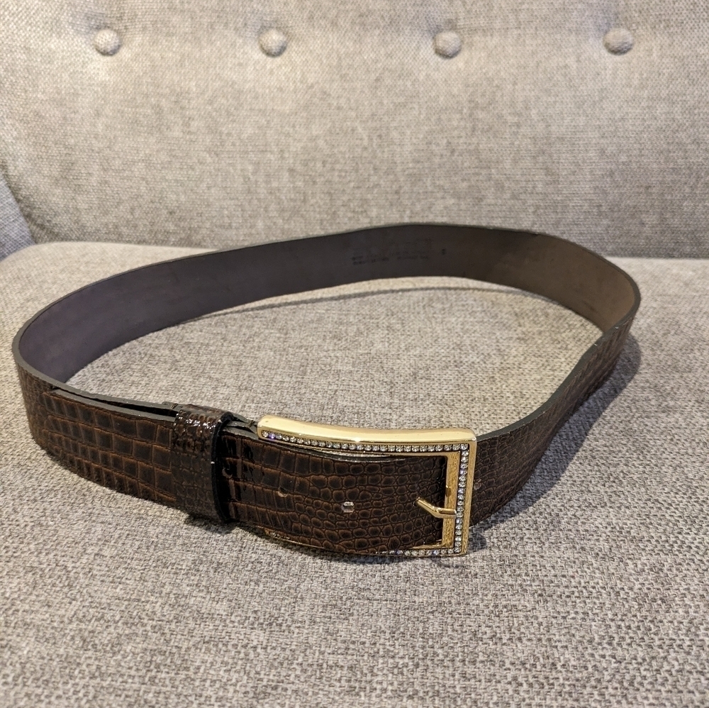 Berge belt genuine leather size S color brown made in Italy - Picture 5 of 11